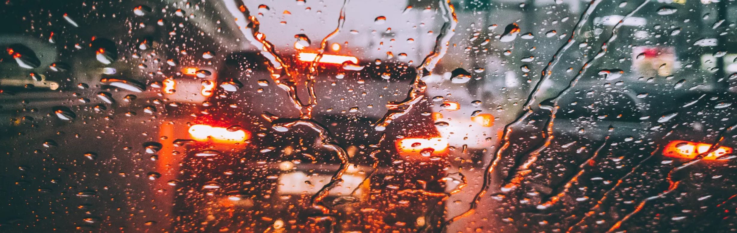 Driving in rainy city