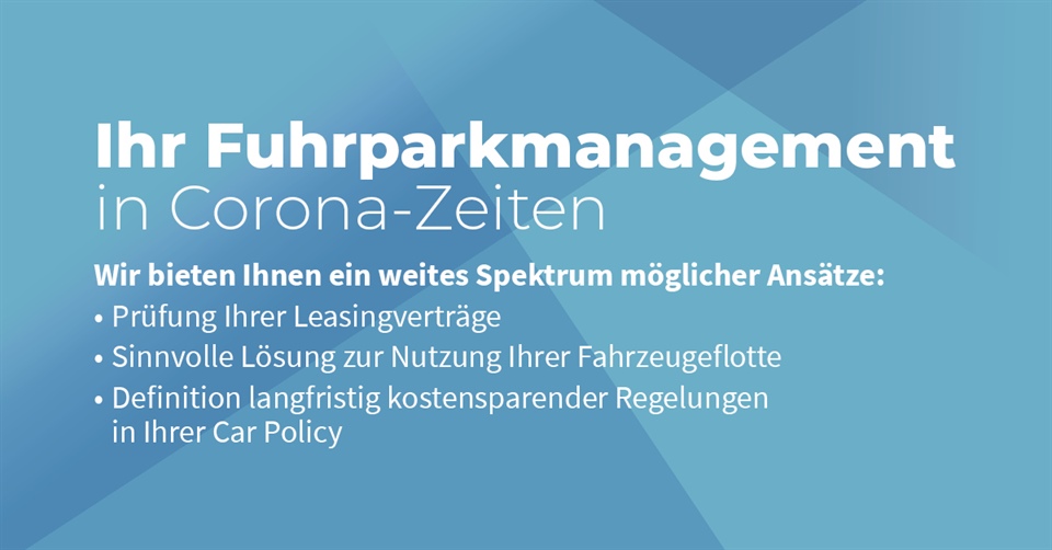 Ihr Fuhrparkmanagement in Zeiten von Corona